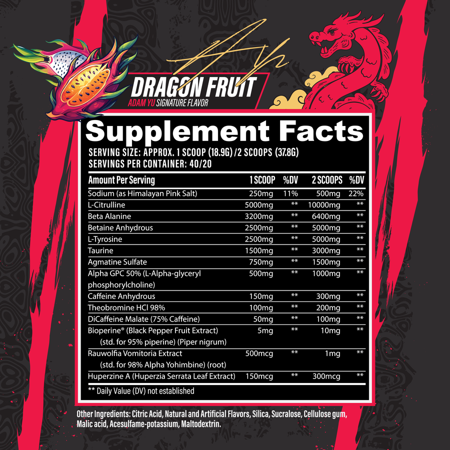 Wrecked Dragon Fruit Supplement Facts