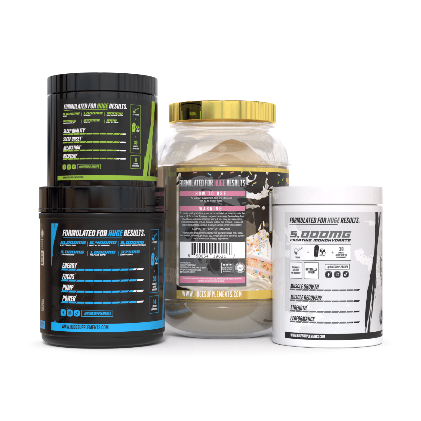 Huge Bulking Stack - Muscle Building Supplement Bundle