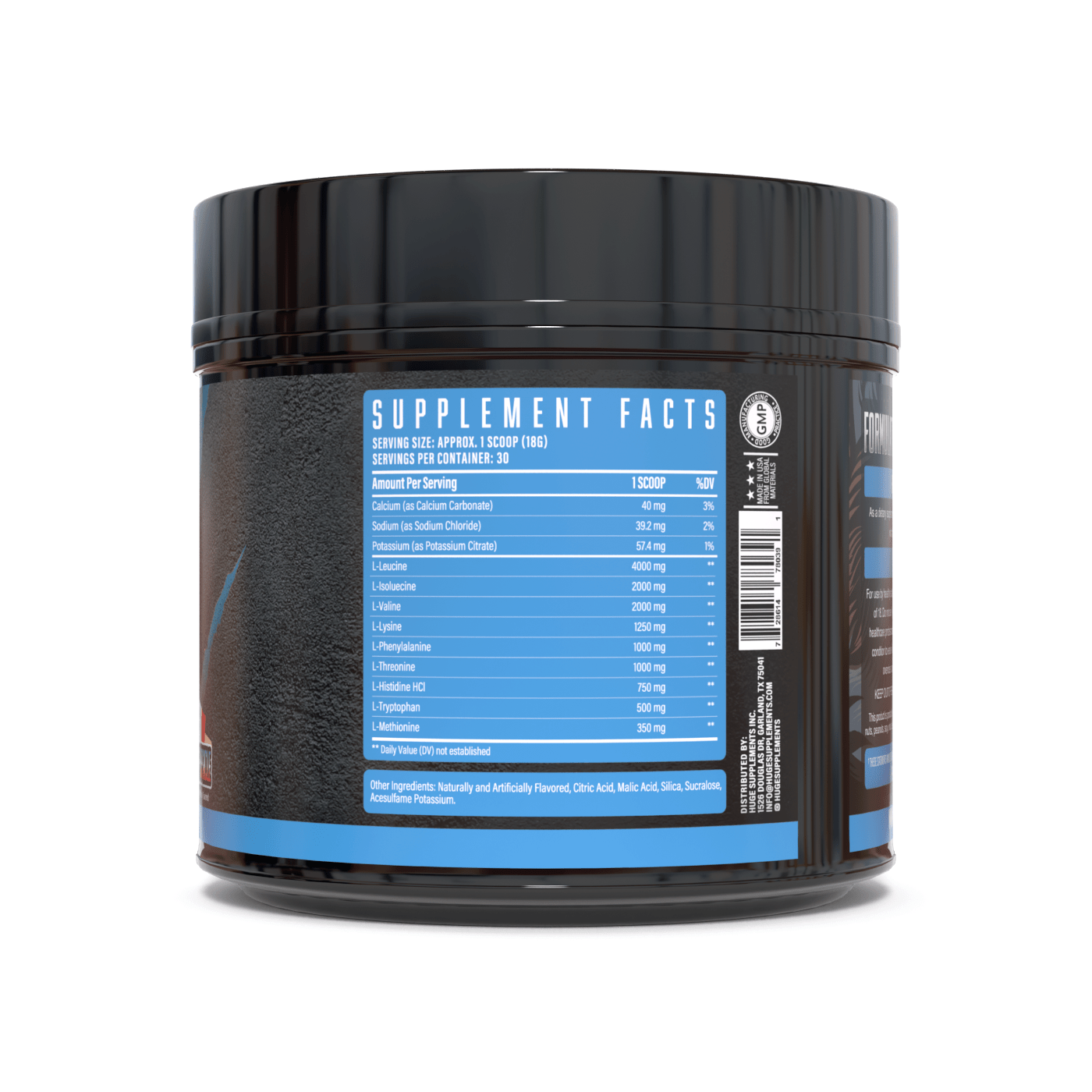 Huge EAA Supplement ingredient label 15