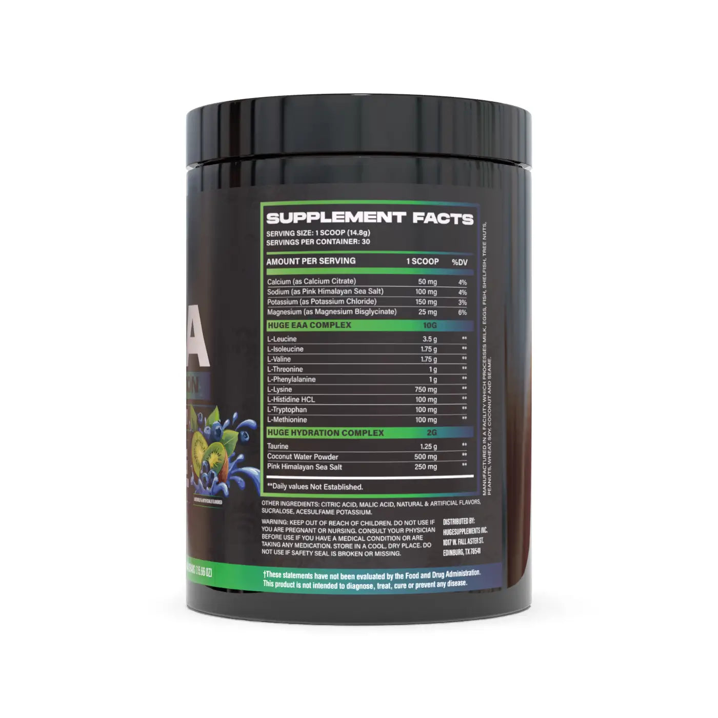 Huge EAA Supplement ingredient label 6
