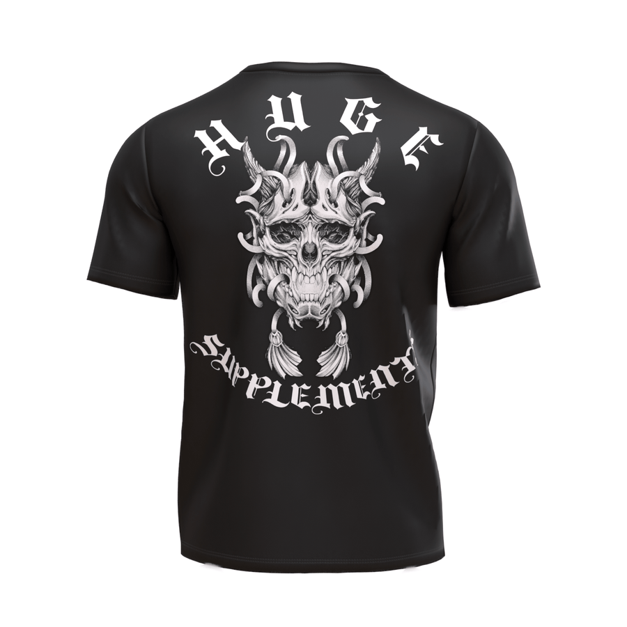 HUGE Devil Skull Black Tee Back