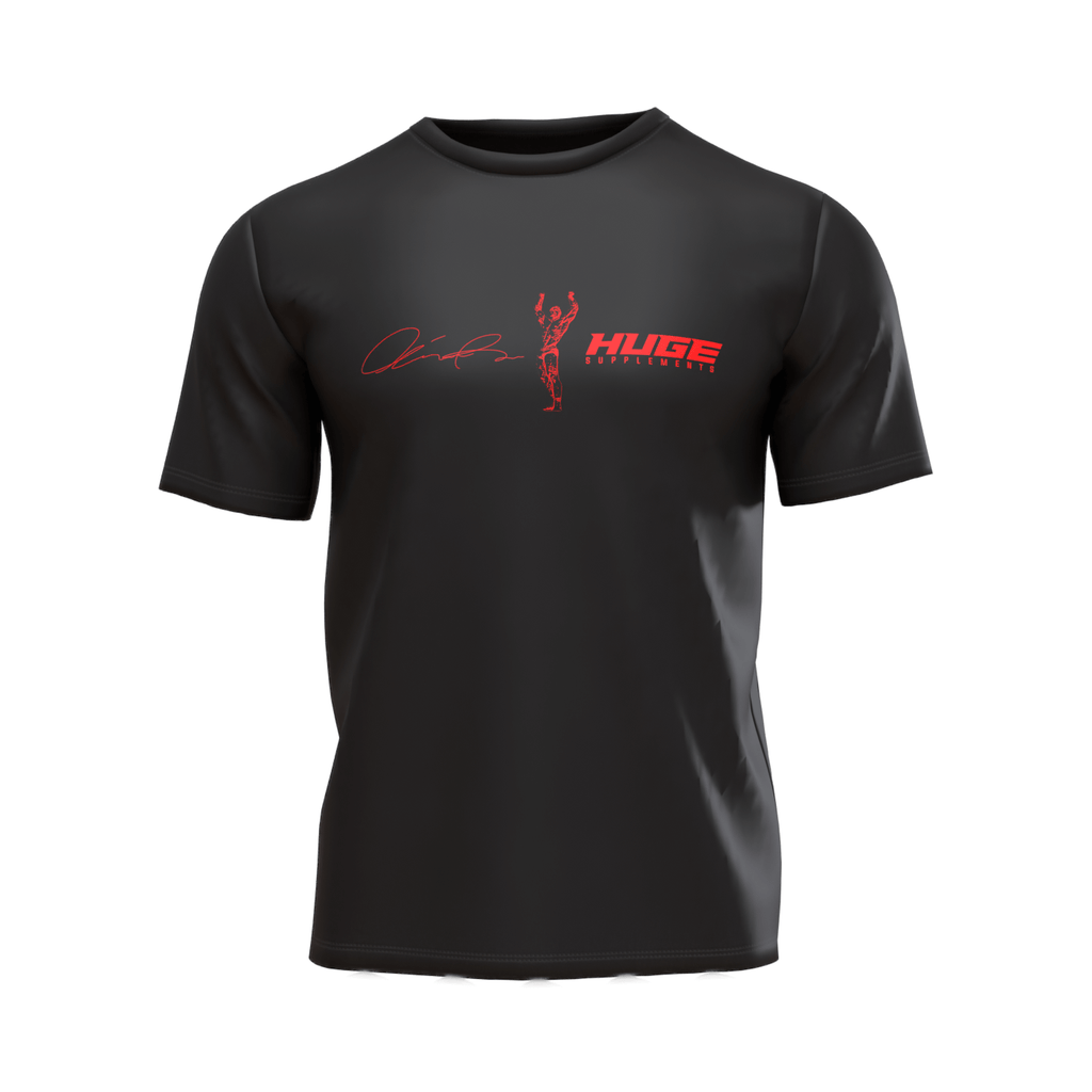 HUGE x OLIVER RED ON BLACK T-Shirt
