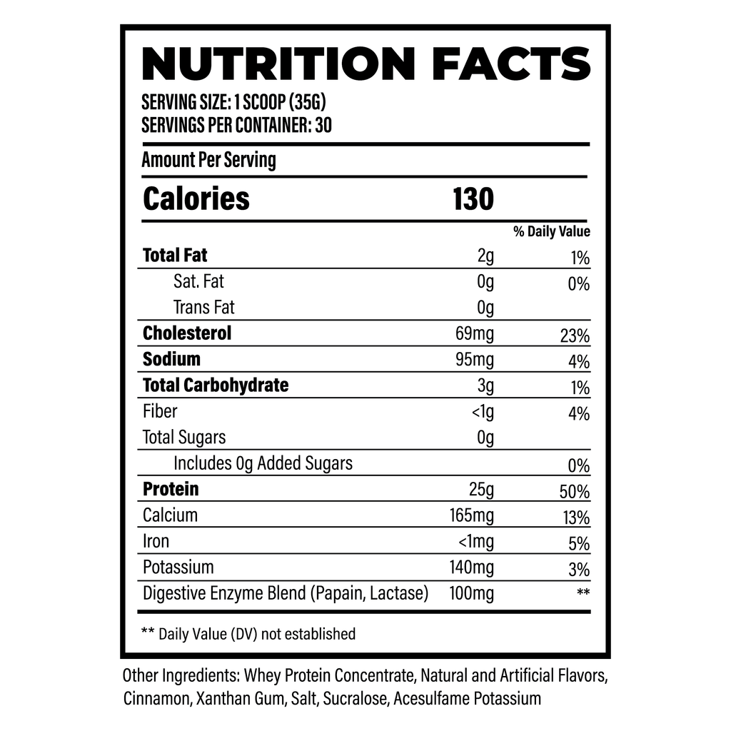 Huge Whey | Protein Powder ingredient label 3