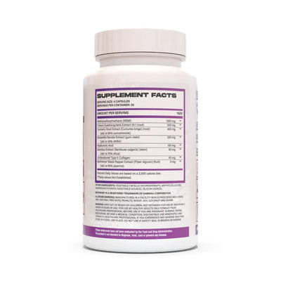 Joint Support Supplement ingredient label