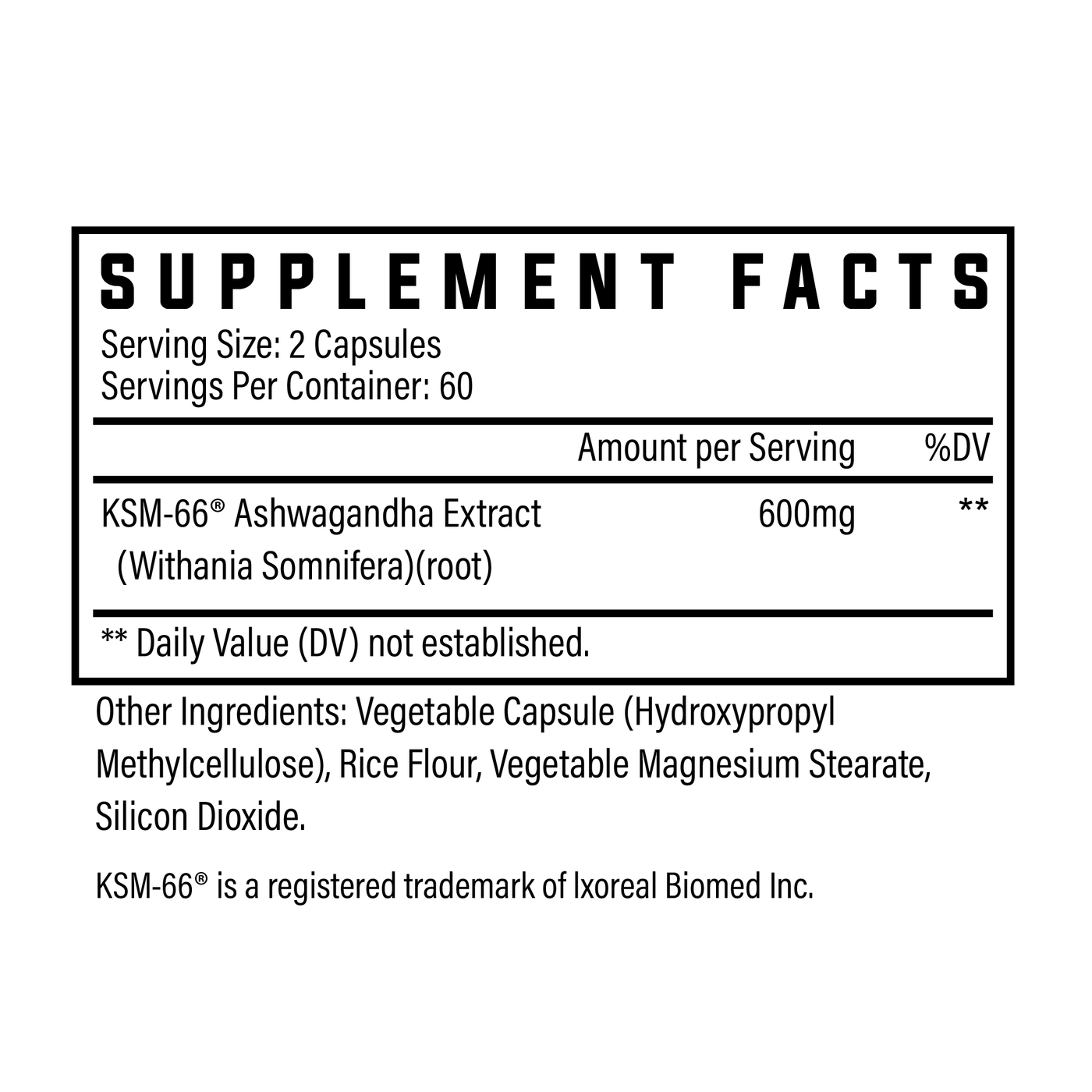 KSM-66 | Ashwagandha Supplement ingredient label 6