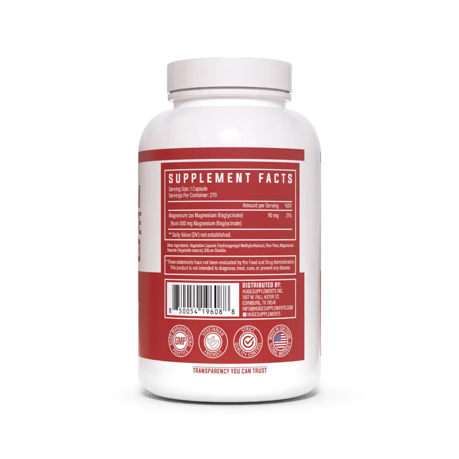 Magnesium Bisglycinate Supplement ingredient label 5