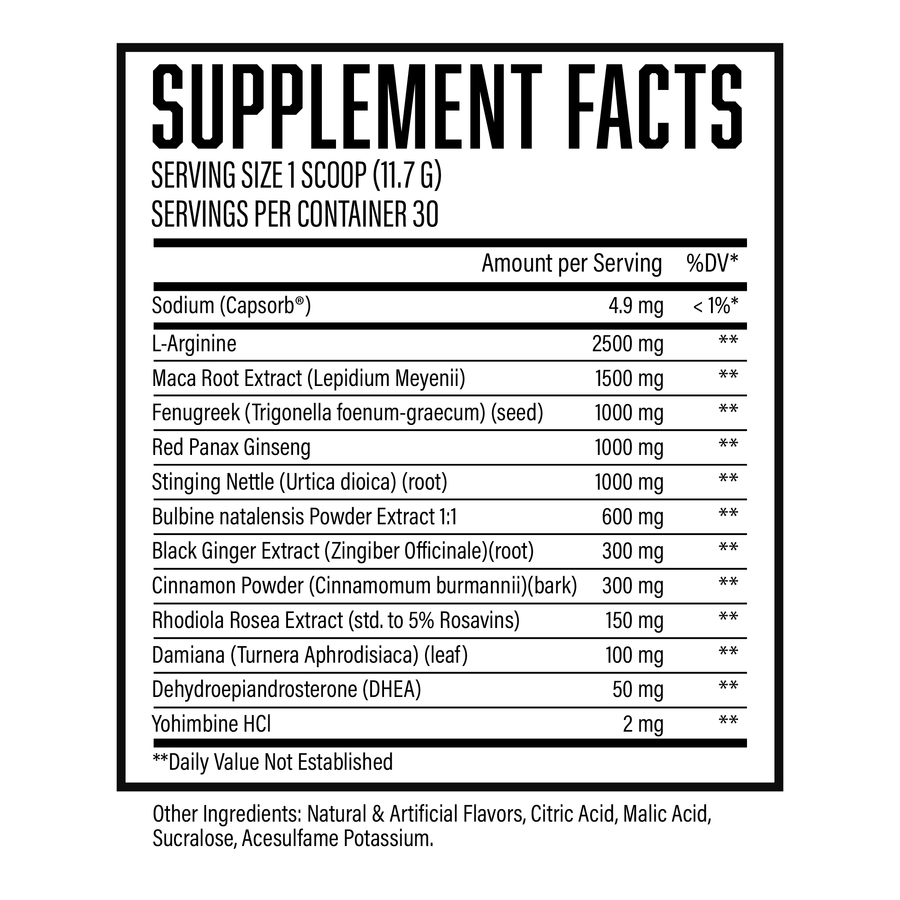 Exalt Supplement Facts