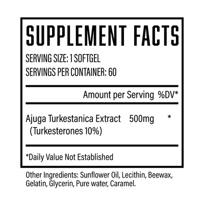 Supplement Facts Turkesterone