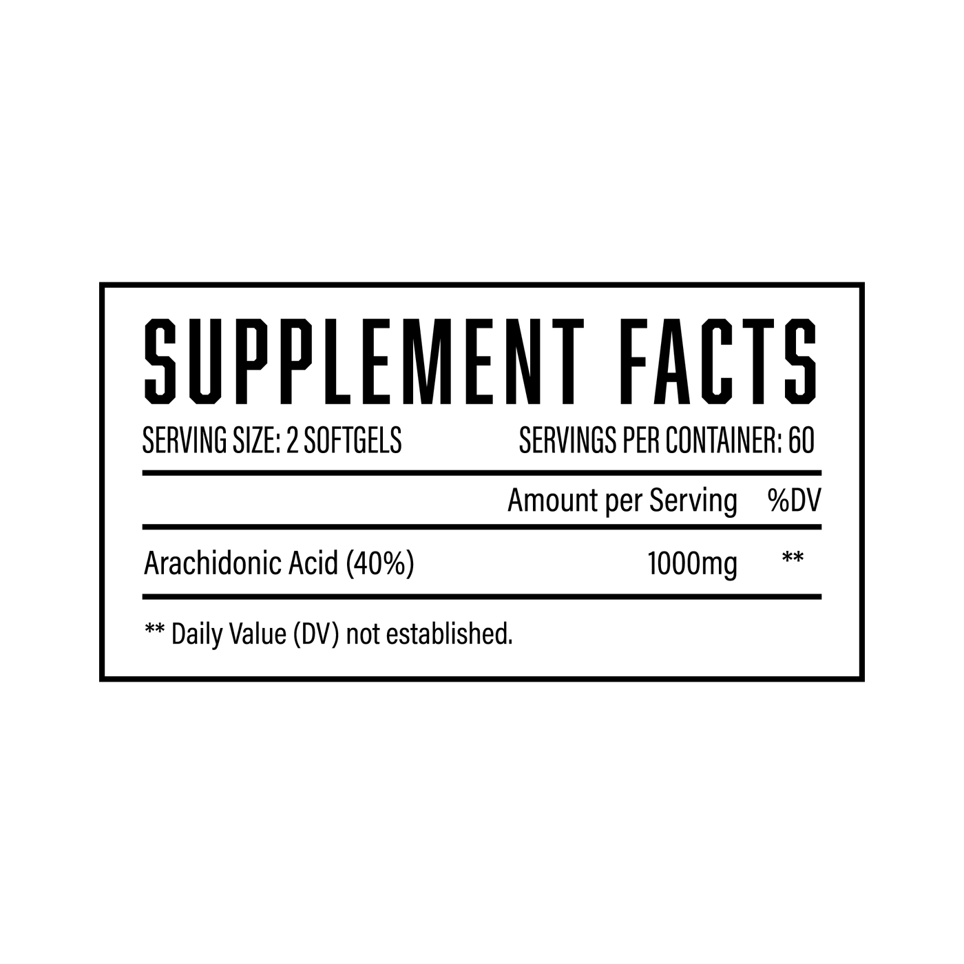 Supplement Facts Arachidone