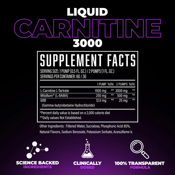 l carnitine and gbb together Liquid Carnitine 3000