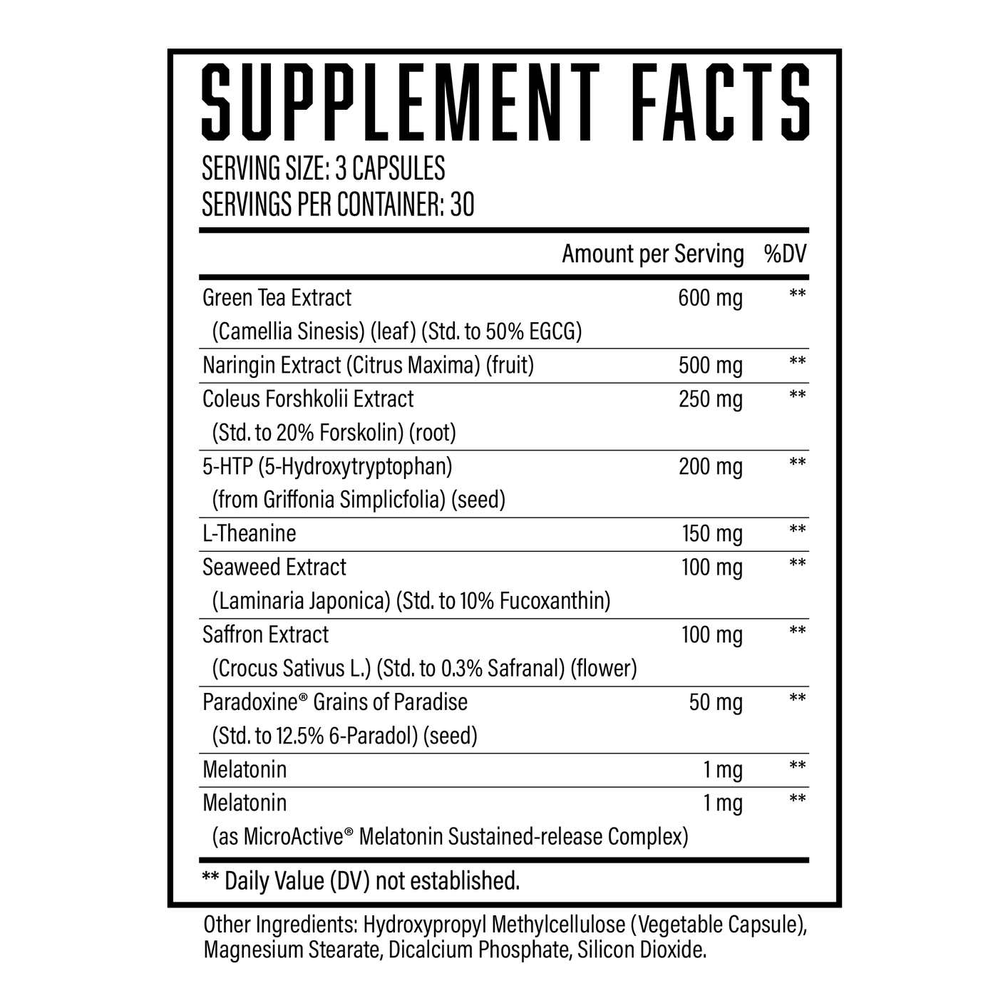 Supplement Facts Exterminate