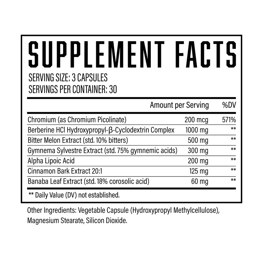 Utilize | Glucose Disposal Agent ingredient label 4