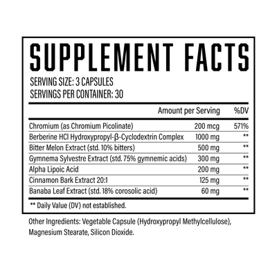 Utilize | Glucose Disposal Agent ingredient label 5