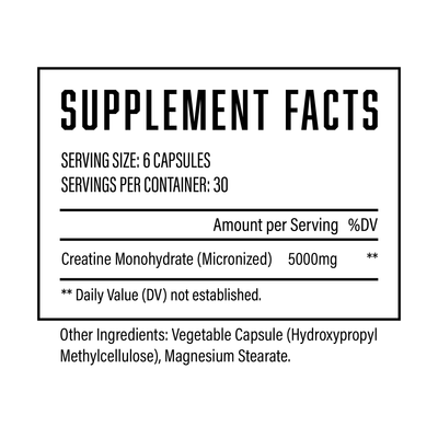 Supplement Facts Creatine Capsules