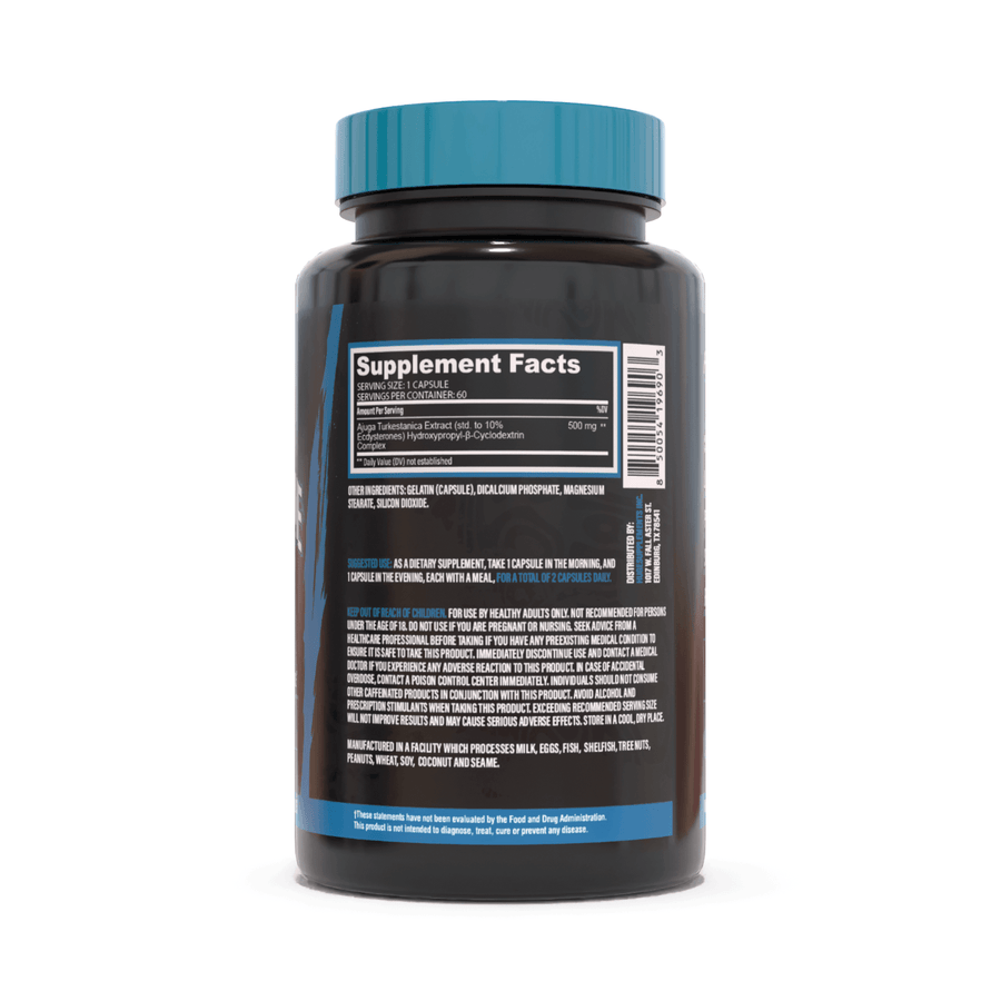Huge Turkesterone | 500mg Ajuga Turkestanica ingredient label 2