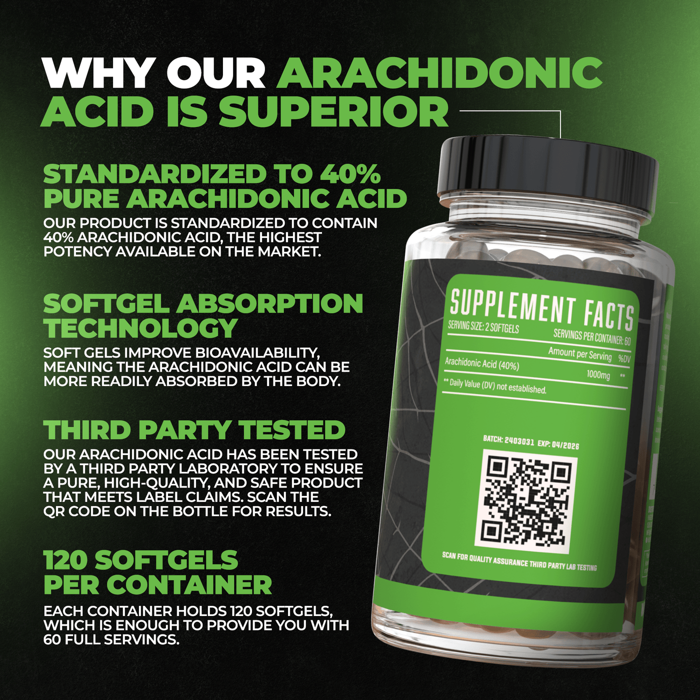 Why our Arachidonic Acid is superior