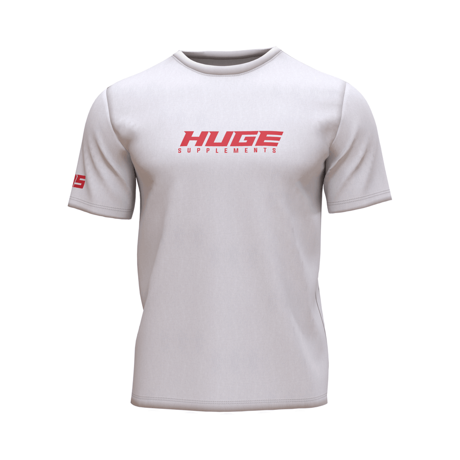HUGE RED ON WHITE T-SHIRT
